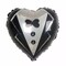 2 pcs Heart Shaped Wedding Groom Tuxedo and Bride Dress 14" Foil Balloons Set